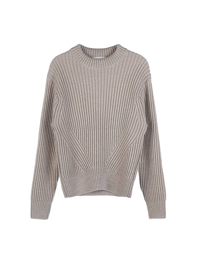 Wool Knit Top Beige - AMI - BALAAN 9