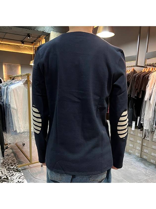 Merid Mode Elbow Patch Long Sleeve T-Shirt Navy - SAINT JAMES - BALAAN 6