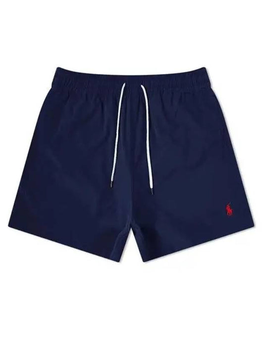 Men's Red Embroidered Logo Swim Shorts Navy - POLO RALPH LAUREN - BALAAN 2
