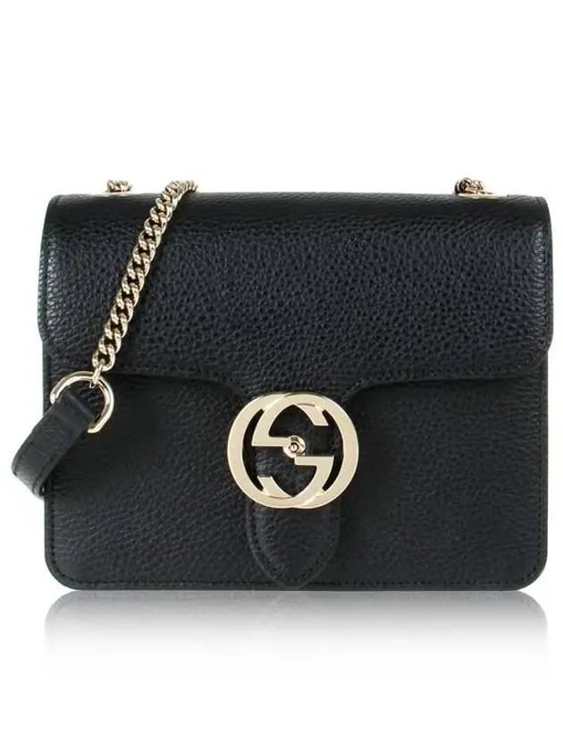 Interlocking GG Chain Small Cross Bag Black - GUCCI - BALAAN 2