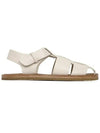 Fisherman Leather Sandals Milk - THE ROW - BALAAN 1