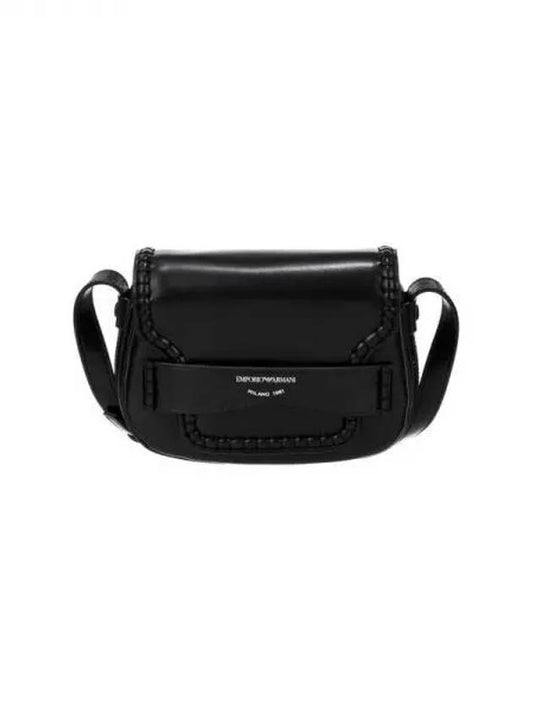 Women s Curve Flap Small Leather Shoulder Bag Black 270329 - EMPORIO ARMANI - BALAAN 1