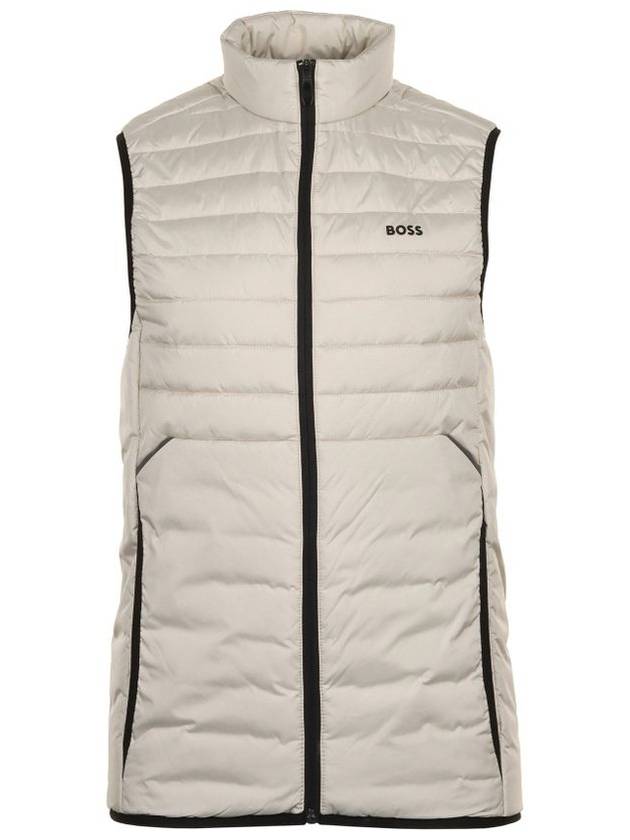 Regular Fit Water-Repellent Fabric Padded Vest Light Beige - HUGO BOSS - BALAAN 2