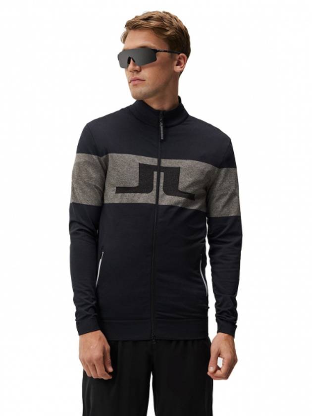 Men's Bridge Seamless Mid Layer Zip-Up Jacket Black - J.LINDEBERG - BALAAN 3