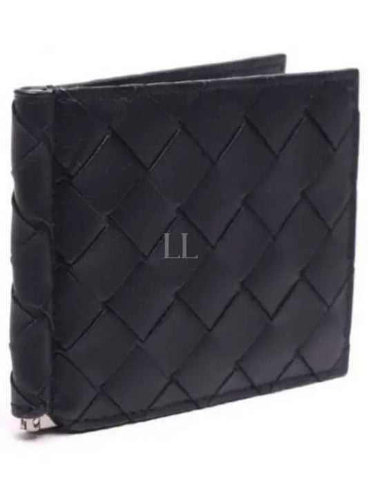 Intrecciato Money Clip Half Wallet Black - BOTTEGA VENETA - BALAAN 2