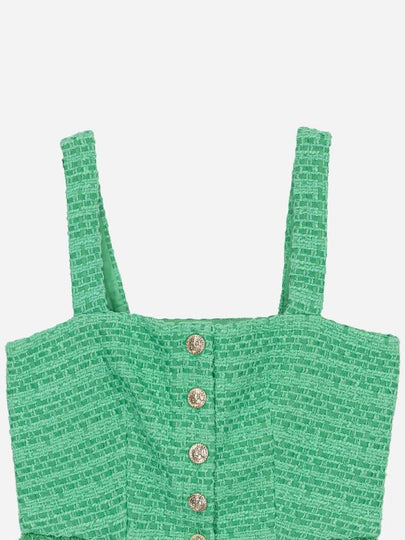 Tweed Blouse Crop Top Vest Green MFPTO00712 - MAJE - BALAAN 2