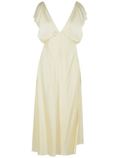 Jil Sander Ivory Viscose Blend Dress - JIL SANDER - BALAAN 1