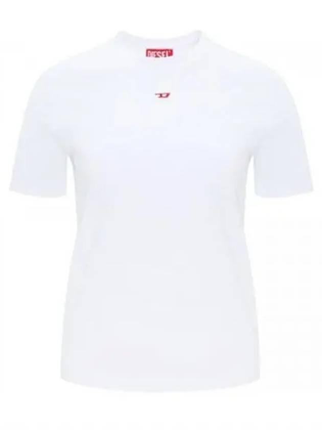 T Reg D Regular Fit Cotton Short Sleeve T-Shirt White - DIESEL - BALAAN 2