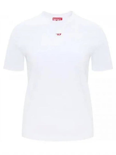 T Reg D Regular Fit Cotton Short Sleeve T-Shirt White - DIESEL - BALAAN 2