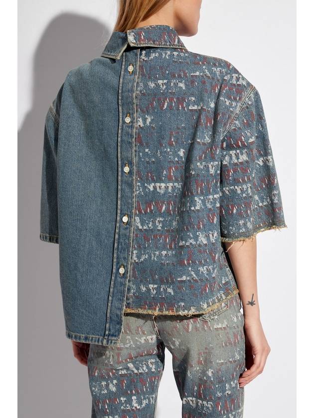 Patchwork Denim Shirt RUSI0136D082P24 - LANVIN - BALAAN 5