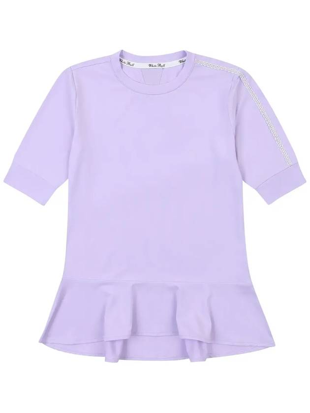 Golf Wear One Point Frill T-Shirt PURPLE - WHITEBALL - BALAAN 2