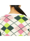 V-neck Graphic Cotton Cropped Cardigan - GANNI - BALAAN 8