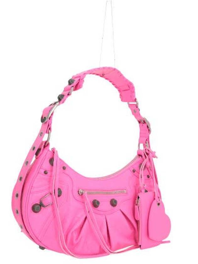 Le Cagole Small Leather Shoulder Bag Pink - BALENCIAGA - BALAAN 5