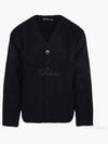 Mohair V-Neck Relaxed Fit Wool Cardigan Black - OUR LEGACY - BALAAN 2