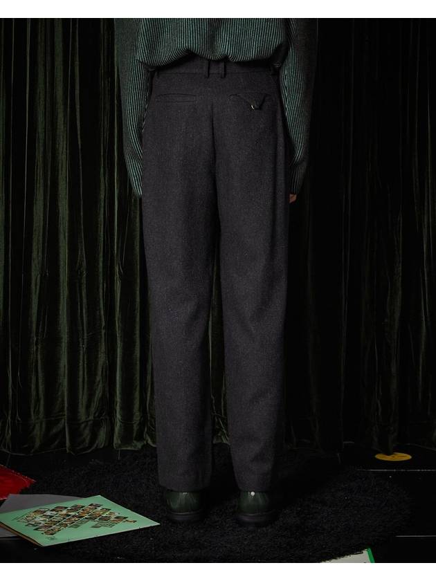 British Wool Wide Pants Black - MONTSENU - BALAAN 4