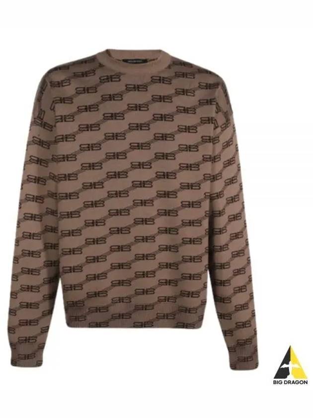 BB Monogram Sweatshirt Brown - BALENCIAGA - BALAAN 2