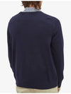 Fox Head Patch Regular Round Neck Pullover Knit Top Navy - MAISON KITSUNE - BALAAN 5