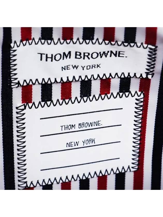 Three Stripes Tab Enamel Corner In Box Document Small Clutch Bag Black - THOM BROWNE - BALAAN 10