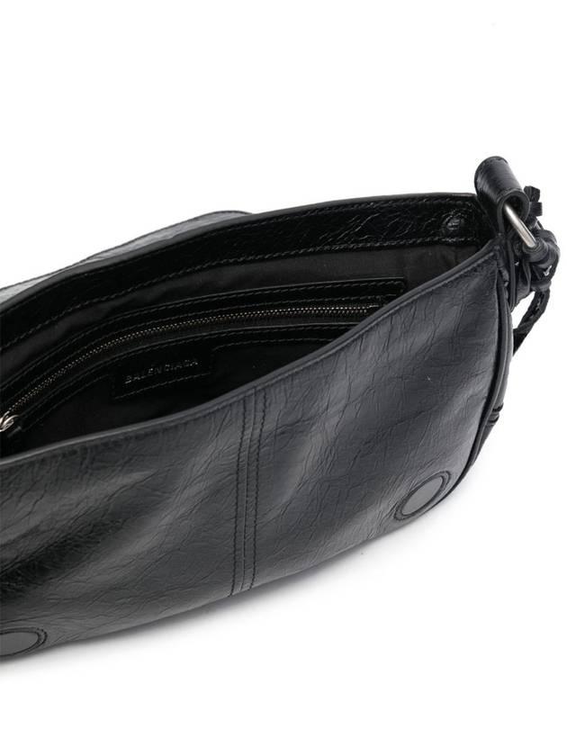 Zipper Stud Arena Lambskin Shoulder Bag Black - BALENCIAGA - BALAAN 5