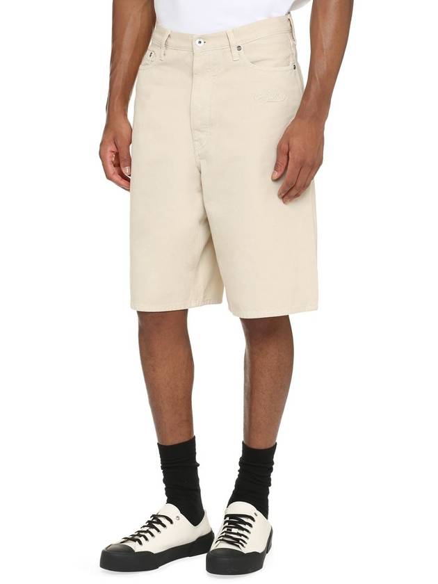 Utility Bermuda Denim Shorts Beige - OFF WHITE - BALAAN 4