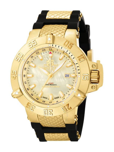 Invicta Subaqua Mother of Pearl Dial Black Polyurethane Men's Watch 0738 - INVICTA - BALAAN 1