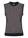 Women s Round Neck Pattern Vest MW4A536W - LUX GOLF - BALAAN 1