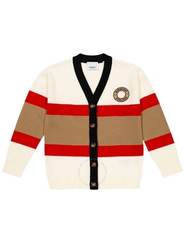 Burberry Girls Icon Stripe Wool Blend Cardigan, Size 2Y - BURBERRY - BALAAN 1