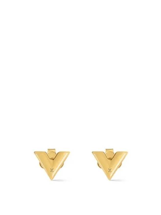 Essential V Stud Earrings Gold - LOUIS VUITTON - BALAAN 2