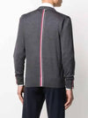 Men's Classic Three-Stripe Backstripe Wool Cardigan Dark Grey - THOM BROWNE - BALAAN 6