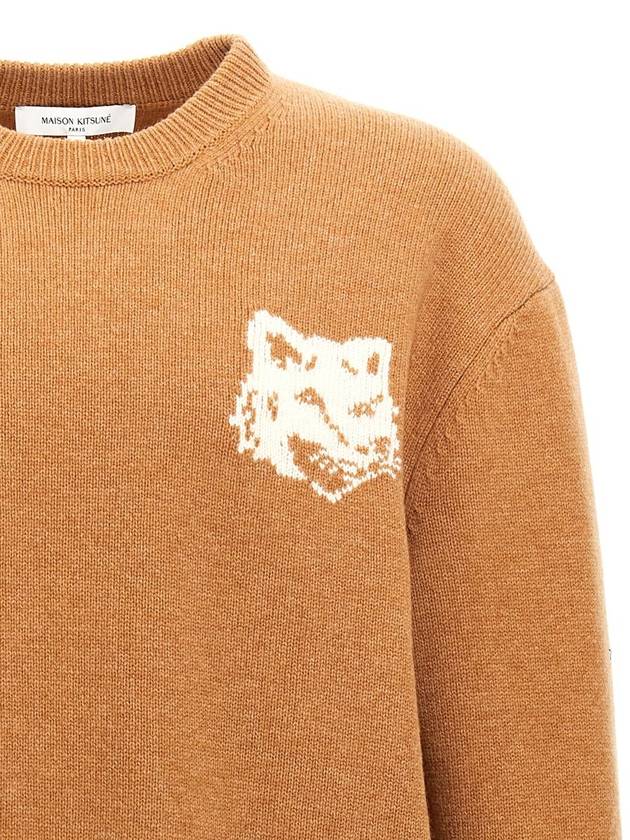 Fox Head Knit Top Sequoia - MAISON KITSUNE - BALAAN 4