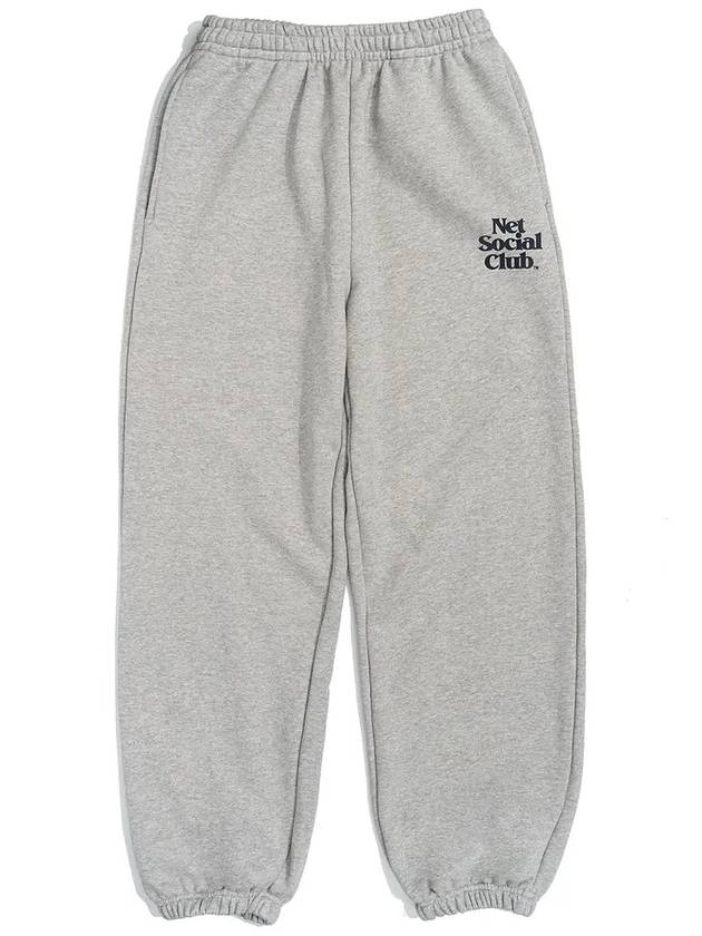 OG LOGO JOGGER PANTS MELANGE - NET SOCIAL CLUB - BALAAN 5