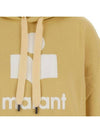 Miley Logo Cotton Hoodie Yellow Sunlight - ISABEL MARANT - BALAAN 4