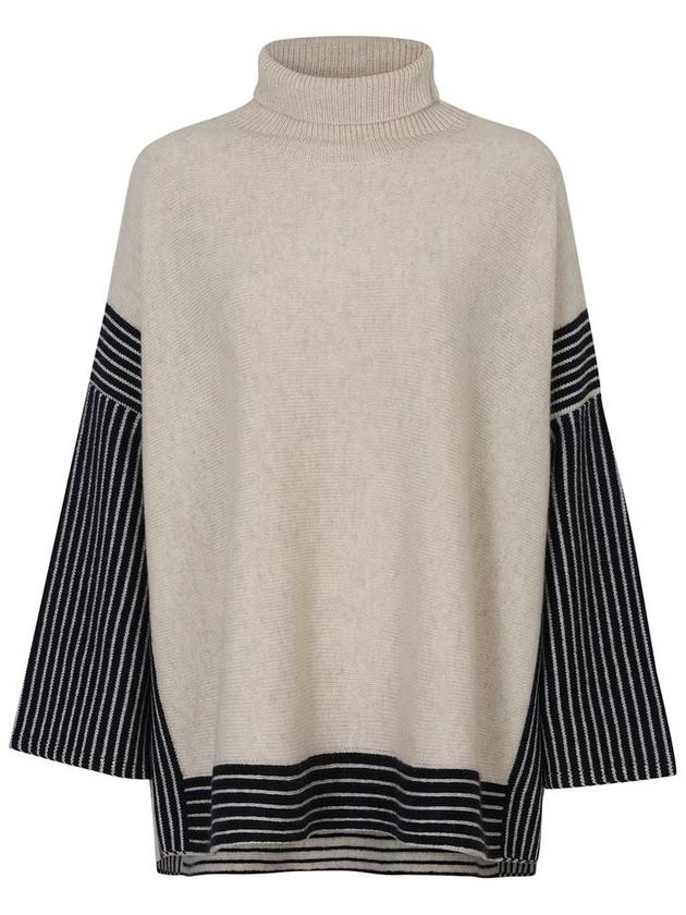 100% Cashmere Cashmere Poncho Style High Neck Sweater C3KPO68 - CALLAITE - BALAAN 4