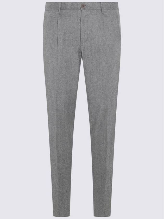 Incotex Light Grey Wool Pants - INCOTEX - BALAAN 1