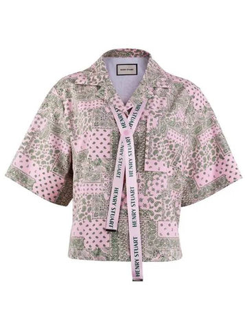 Golf Women s Paisley Button Up Shirt Pink - HENRY STUART - BALAAN 1