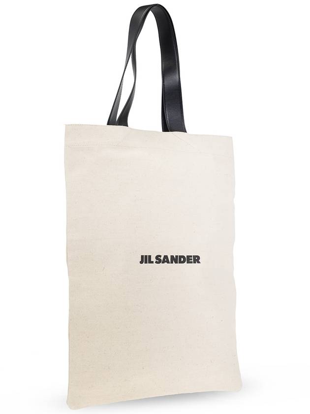 Women's Logo Shopper Tote Bag Cream - JIL SANDER - BALAAN 5