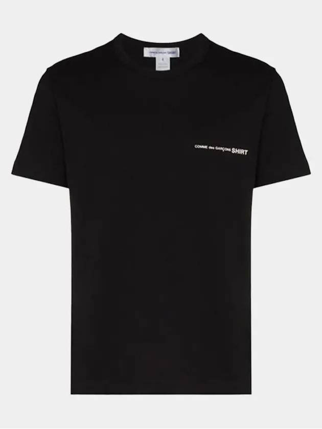 Basic Logo Print Crew Neck Short Sleeve T-Shirt Black - COMME DES GARCONS - BALAAN 2