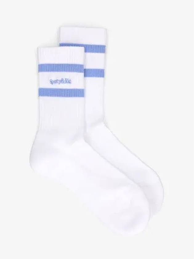 Serif Logo Stripe Socks White Hyde Ranger SO931WH - SPORTY & RICH - BALAAN 1