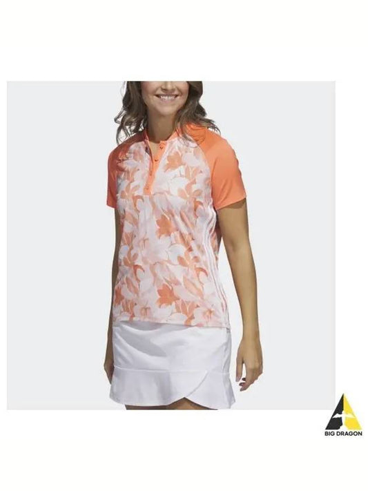 adidas GOLF Women s Floral Polo Shirt IB4532 - ADIDAS GOLF - BALAAN 1