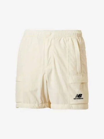 Uni Woven Pocket Shorts 64 Cream - NEW BALANCE - BALAAN 1