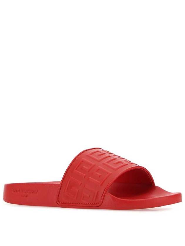 Emboss 4G Lambskin Slippers Red - GIVENCHY - BALAAN 3