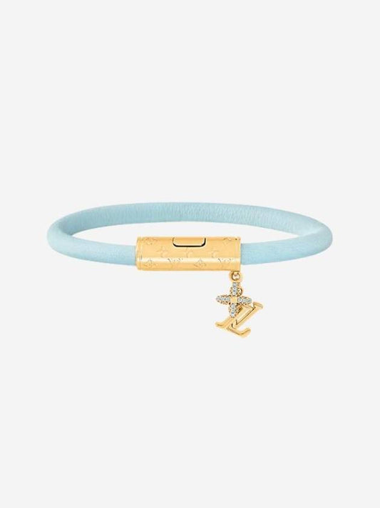 LV Push Bracelet Gold Turquoise - LOUIS VUITTON - BALAAN 1