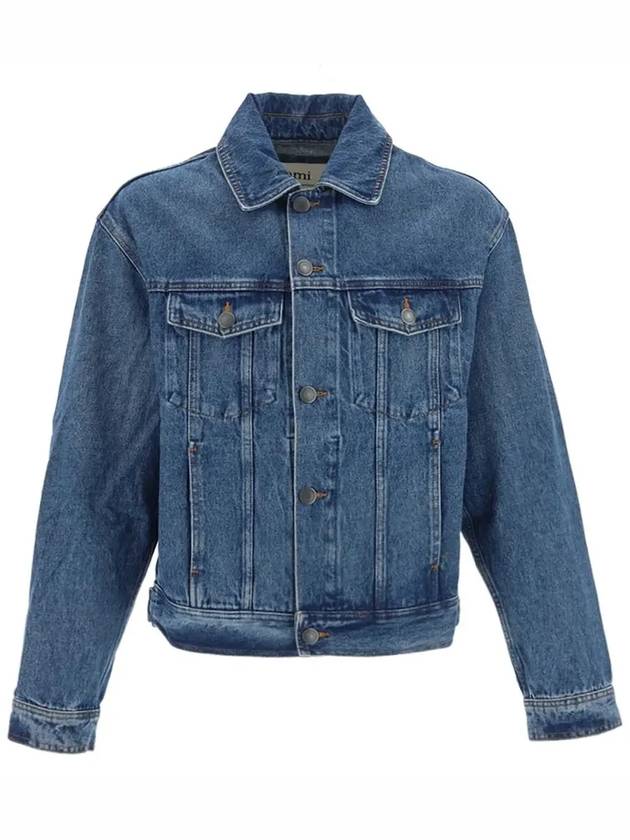 Side Pocket Denim Jacket Blue - AMI - BALAAN 2