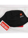 Flower Logo Bucket Hat Black - KENZO - BALAAN 7