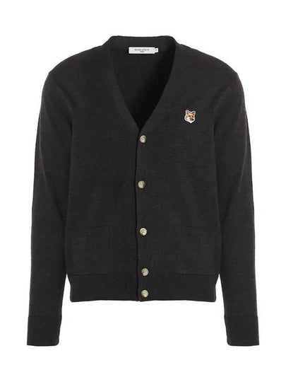 Fox Head Patch Classic Cardigan Anthracite - MAISON KITSUNE - BALAAN 2