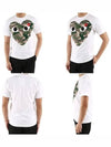 Comme des Gar ons Camo Double Heart Short Sleeve T shirt P1T242 P1T248 - COMME DES GARCONS PLAY - BALAAN 8