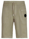 Men's Lens Wappen Bermuda Shorts Brown - CP COMPANY - BALAAN 1