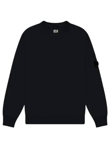 Cotton Diagonal Fleece Lens Sweatshirt Navy - CP COMPANY - BALAAN 1