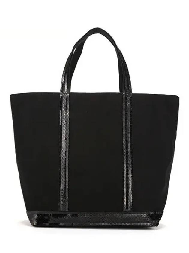 Canvas M Cabas Tote Bag Black - VANESSA BRUNO - BALAAN 3