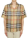 Vintage Check Silk Short Sleeve Shirt Archive Beige - BURBERRY - BALAAN 2